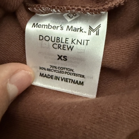 Member's Mark Double Knit Crew. Size xsmall. New. - Picture 5 of 6